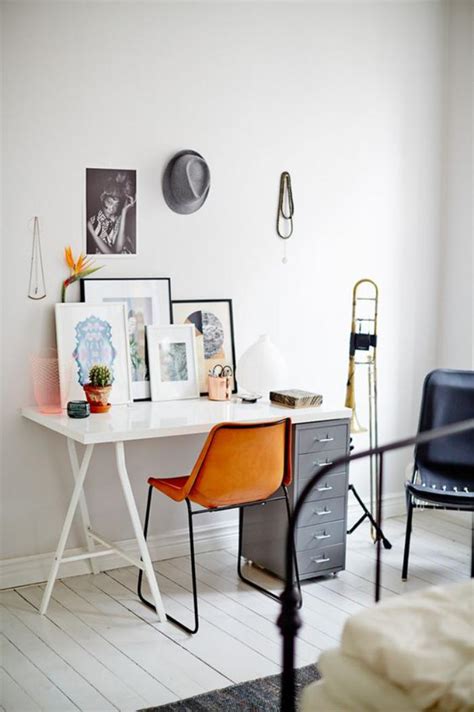 Aménagement d un petit espace de travail le bureau style scandinave