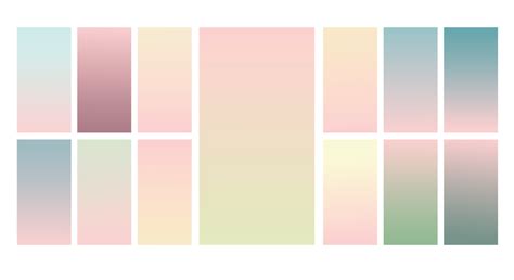 Set of Pastel gradient background. Soft pastel gradient background ...