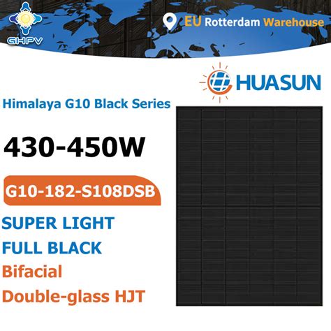 Huasun G10 182 S108dsb Super Light All Black EU Stock 430W 435W 440W