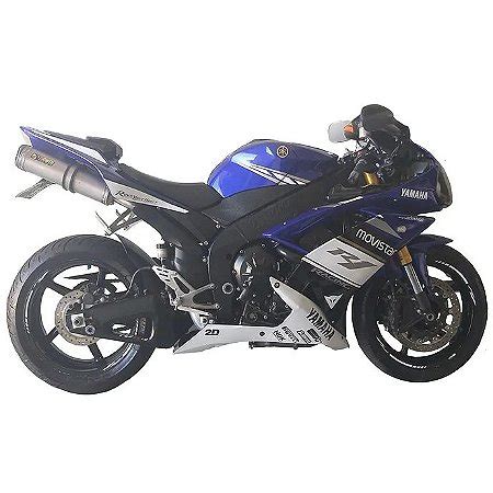 Ponteira Escapamento Esportivo Completo Da Moto Carbono Yamaha Yzf R1