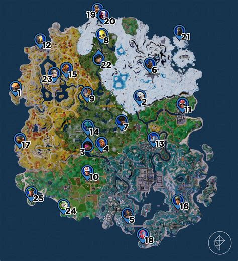 Fortnite Chapter 4 Season 3 Character Locations And Map Polygon