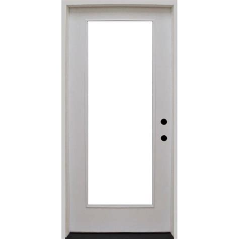 Steves And Sons 36 In X 80 In Premium Full Lite Primed White Fiberglass Prehung Front Door