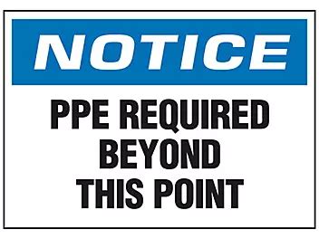 "PPE Required Beyond This Point" Sign S-24762 - Uline