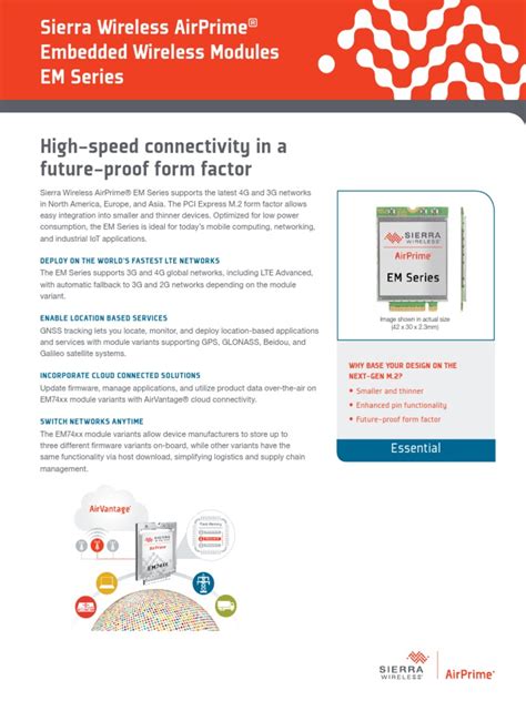 Sierra Wireless AirPrime EM Series | PDF | Lte (Telecommunication) | 4 G