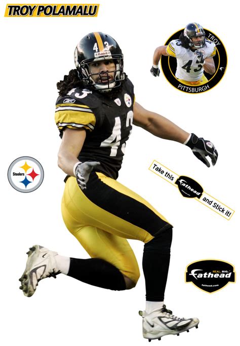 Troy Polamalu Fathead Nfl Wall Graphic