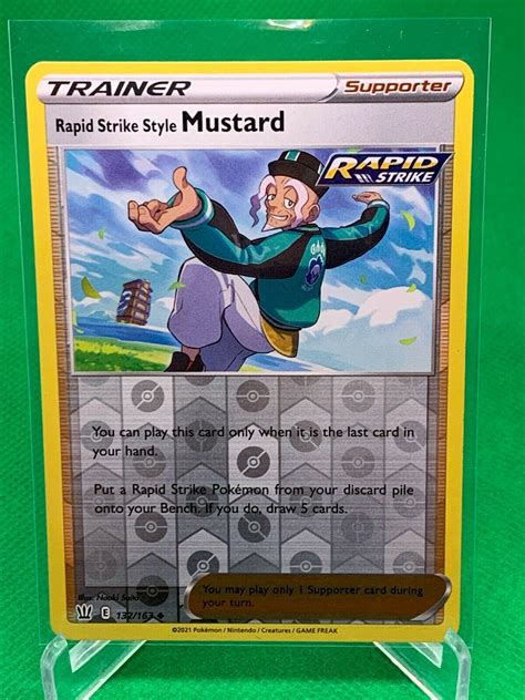 Rapid Strike Style Mustard Reverse Holo 132 Prices Pokemon Battle Styles Pokemon Cards