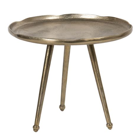 L Bijzettafel X Cm Goudkleurig Aluminium Rond