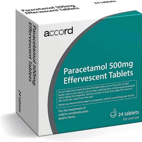 Accord Paracetamol Effervescent Tablets 24 Tablets 500mg Compare