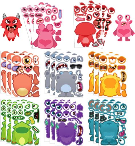 Partynow Monster Stickers 24 Pack Make Your Own Stickers