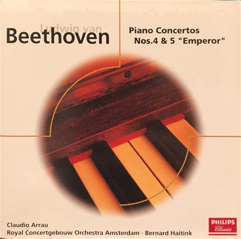 Piano Concertos Nos 4 And 5 Emperor De Ludwig Van Beethoven Claudio