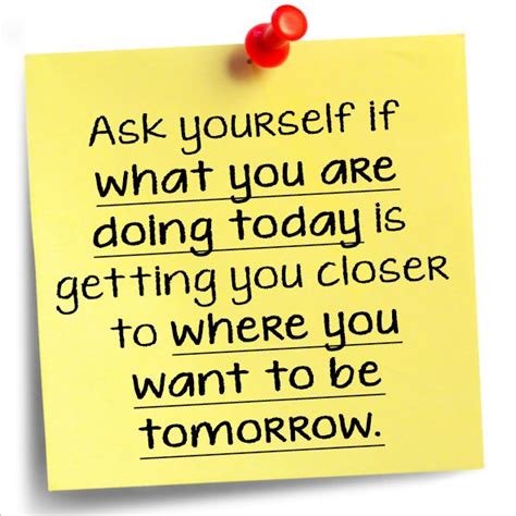 Motivational Quote Ask Yourself If What You Are Doing Today Is Getting