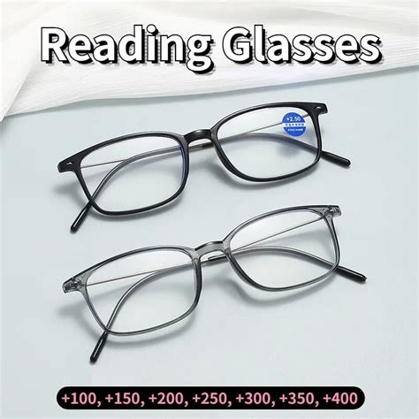 Men Reading Glasses Ultralight Full Frame Hyperopia Eye Glasses Women Fashion Hd Anti Blue Light