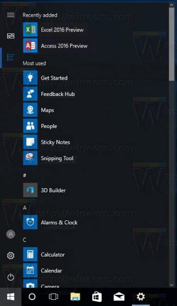 Hide App List In Start Menu In Windows