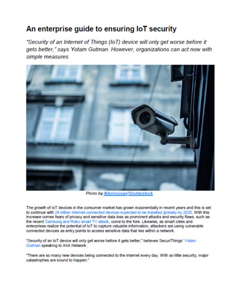 An Enterprise Guide To Ensuring Iot Security Intelligent