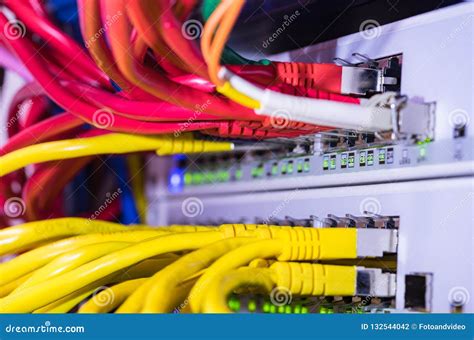 Computer Server Network Hardware Ethernet Hub Stock Photo Image Of