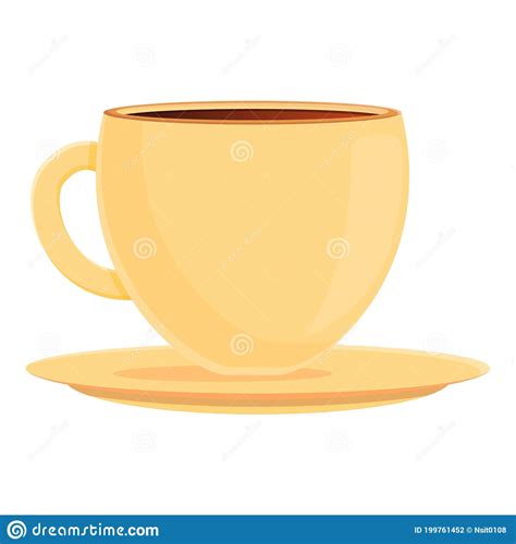 Restaurant Tea Cup Icon Cartoon Style Stock Vector Illustration Of