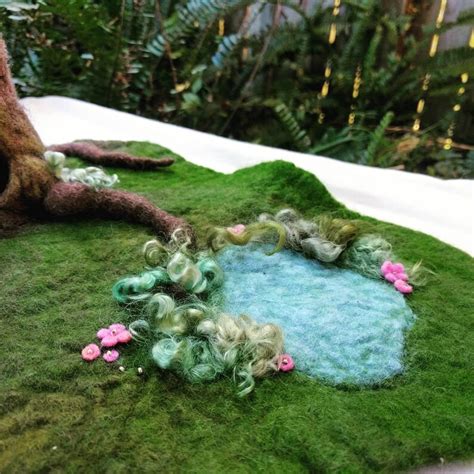 Waldorf Felted Spring Play Mat Etsy