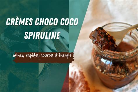 Recette de crème chocolat lait de coco spiruline rapide saine