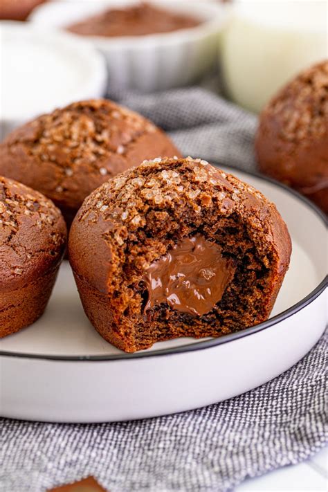 Easy Nutella Muffins Recipe Stuffed Chocolate Muffin