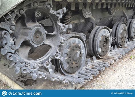 M Dulo Del Tanque Chasis De La Oruga Con La Suspensi N Imagen De