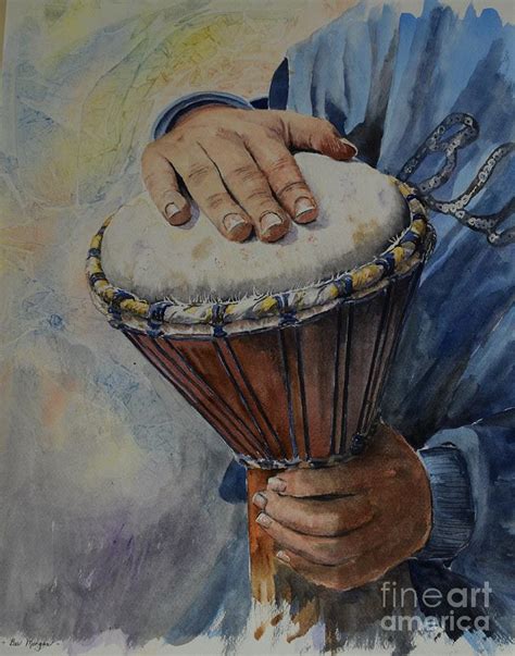 African Drummer Painting By Bev Morgan Pixels