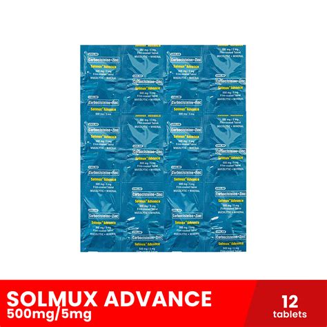 Solmux Advance Mg X Tablets For Coughs Colds Flu Health