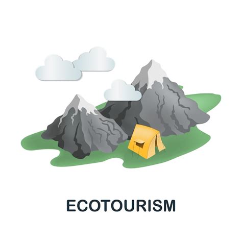 Premium Vector Ecotourism Icon D Illustration From Resorts