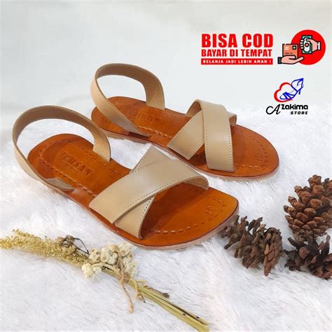 Jual TW 15 Sandal Taslir Sandal Kulit Wanita Sandal Slop Wanita