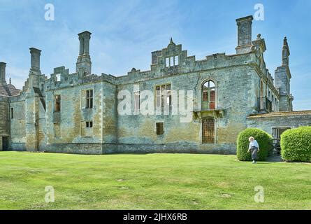 Exterior Of An Abandoned And Dilapidated English Elizabethan Mansion