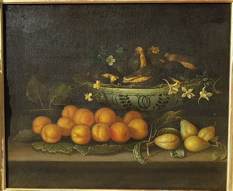 Proantic Ecole Française du 17e siècle Nature morte aux abricots f