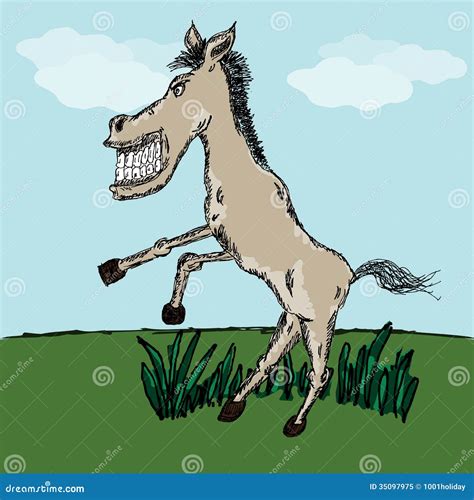 Funny Horse Sketch Royalty Free Stock Photo - Image: 35097975