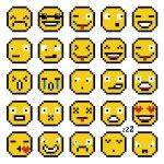 Set Of Different Cartoon Pixel Faces Stock Vector Image By Aratehortua