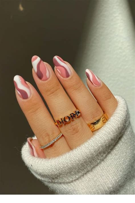 Cute Summer Pastel Nails With Almond Shaped Nails