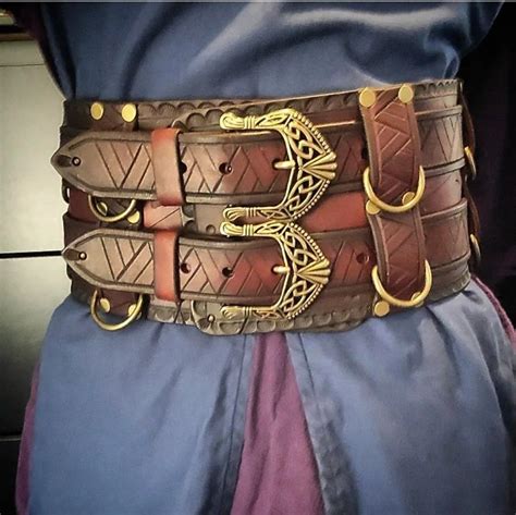 Warrior Leather Renaissance Belt Waist Belt Leather Utility Prop Wide