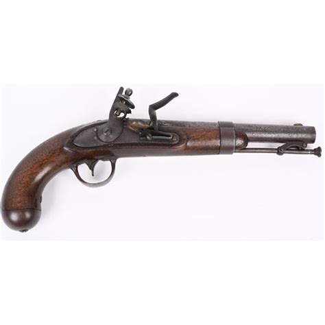 Us Model 1836 R Johnson Flintlock Pistol