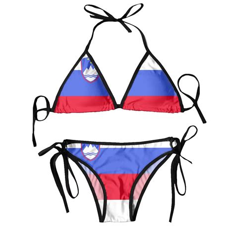 Women Triangle Swimsuit Lace Up Bikini Set Sexy Halter Swimwear Pushup