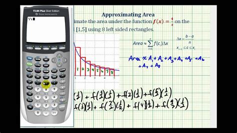 Ej 3 Aproxima El área Bajo Una Curva Con 8 Rectángulos Del Lado Izquierdo Youtube