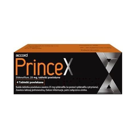 PRINCEX 25 mg 4 tabletki na zaburzenia erekcji na potencję cena