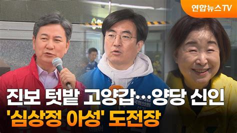 격전지를가다 진보 텃밭 고양갑양당 신인 심상정 아성 도전장 연합뉴스TV YonhapnewsTV YouTube