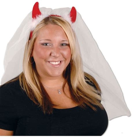 Devil Horns Headband W Veil Party At Lewis Elegant Party Supplies