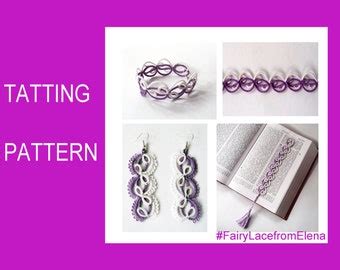 PDF Tatting Pattern Earrings Iceblink Tatting Etsy Israel