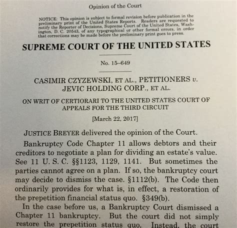 In Re Jevic Once Again The Supreme Court Screws Up Our Bankruptcy