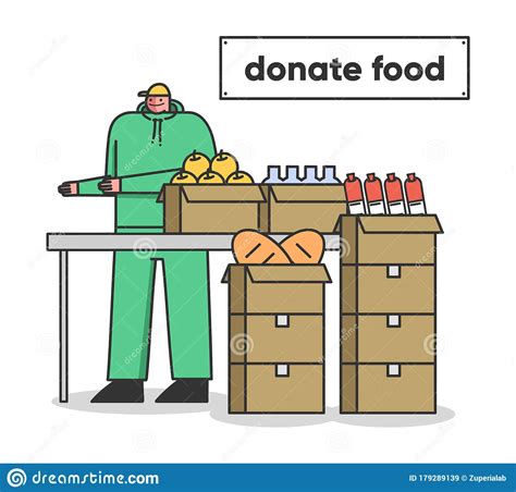 Charitable Organization And Food Donation Concept Volunteer Male