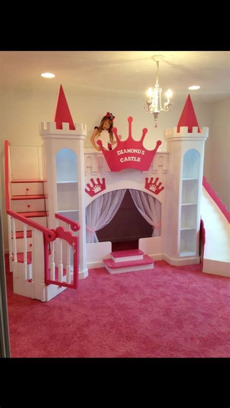 Girls Princess Castle Bunk Bed