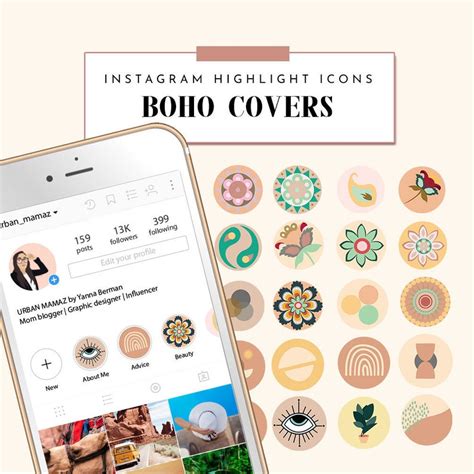 Instagram Highlight Icons Boho Instagram Highlight Covers Etsy Sweden