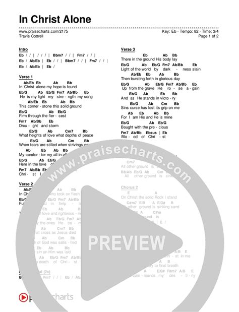 In Christ Alone Chords PDF (Travis Cottrell) - PraiseCharts