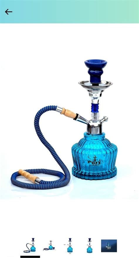 Blue Designer Glass Hookah at Rs 350 in New Delhi | ID: 24285158633