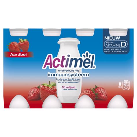 Danone Actimel Drinkyoghurt Aardbei 8 X 100 Ml DekaMarkt