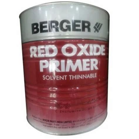 Liquid Berger Red Oxide Primer Paint Metal 20 Litre At Rs 2500 20