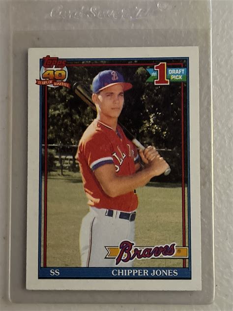 1991 Topps Chipper Jones Rookie Card 333 1 Draft Pick EBay